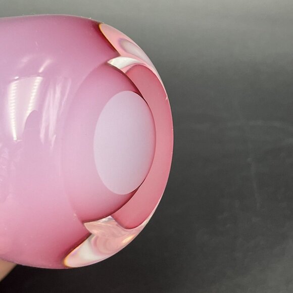 MURANO VETRERIA ARTISTICA OBALL PINK & WHITE ALABASTRO ASIAN ORIENTAL MAN & LADY - Picture 8 of 16